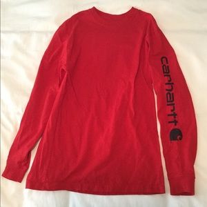 CARHARTT-WORKWEAR LONG-SLEEVE GRAPHIC LOGO T-SHIRT